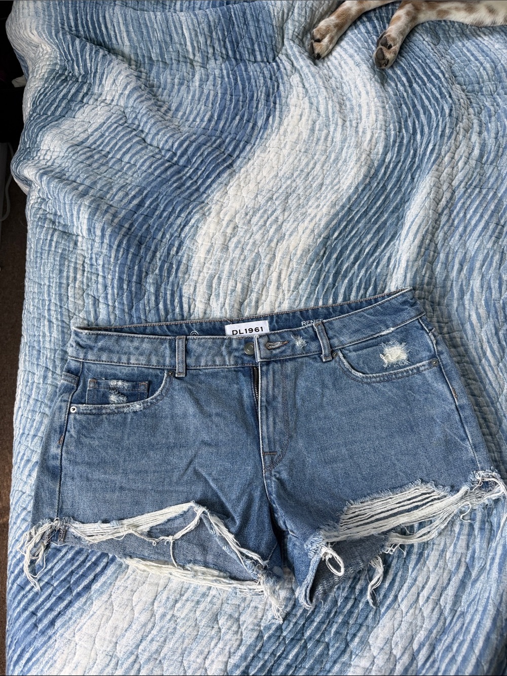 3 pairs of jean shorts -Pistola White sz29 - DL1961 sz 29- American Eagle sz 10 - Picture 10 of 16